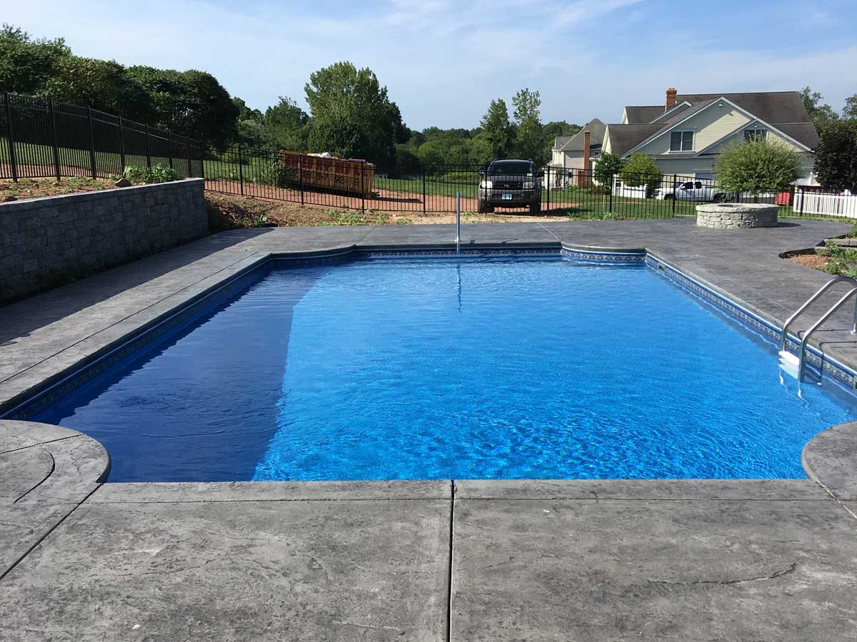 clean inground pool