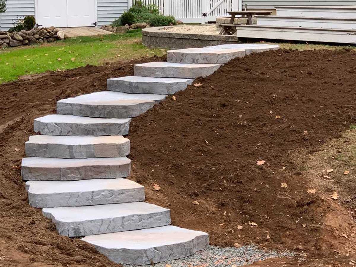 outdoor stone staircase